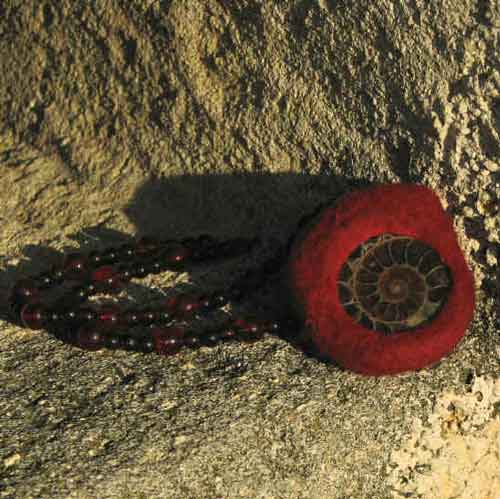 Eingefilzter Ammonit